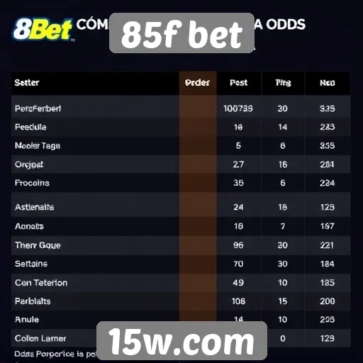 Comparativo de odds no 85f bet e concorrentes